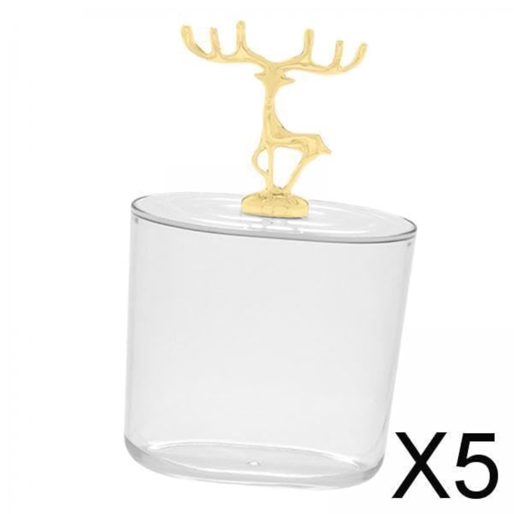 5Xabs Cosmetic Cotton Pad Holder with Lid, Storage Organization Dispenser